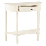 Legacy 1 Drawer Antique White Console Table, Wood, Pine Wood, White