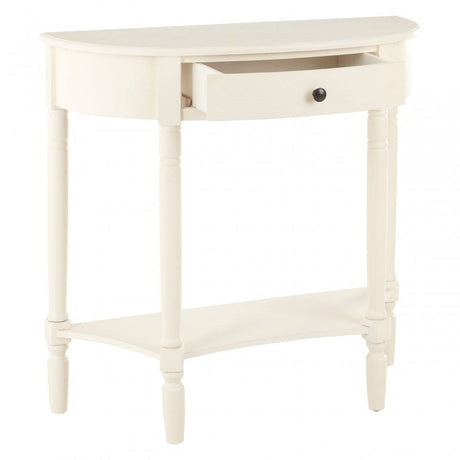 Legacy 1 Drawer Antique White Console Table, Wood, Pine Wood, White