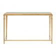 Camperian Rectangular Console Table, Marble, Stainless Steel, White