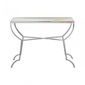 Sudia Console Table, Mirrored Glass, Stainless Steel