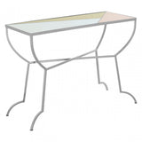 Sudia Console Table, Mirrored Glass, Stainless Steel