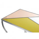 Sudia Console Table, Mirrored Glass, Stainless Steel