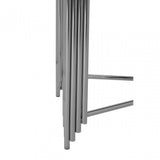 Clarice Console Table, Granite, Stainless Steel, Black