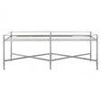 Zach Coffee Table, Aluminium, Brass, Mirrored Glass, Stainless Steel, Silver