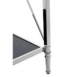 Hoffmann Console Table, Aluminium, Mirrored Glass, Stainless Steel, Black