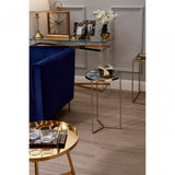 Kirsti Console Table, Steel, Tempered Glass, Clear