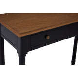 Charles 1 Drawer Black Console Table, Bayur Wood, Mindi Veneer, Black