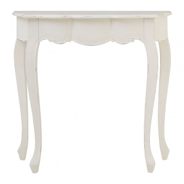 Charles White Console Table, Bayur Wood, White