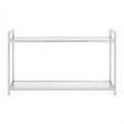 Chiqui Console Table, Stainless Steel, Glass, Silver