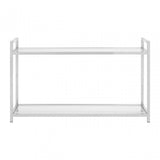 Chiqui Console Table, Stainless Steel, Glass, Silver