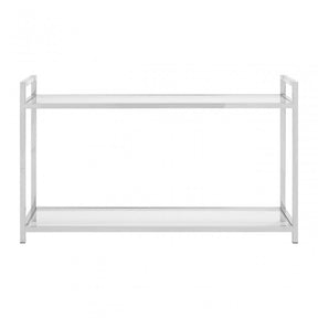 Chiqui Console Table, Stainless Steel, Glass, Silver
