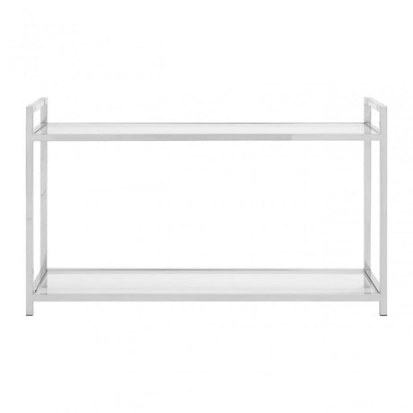 Chiqui Console Table, Stainless Steel, Glass, Silver