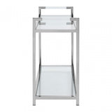 Chiqui Console Table, Stainless Steel, Glass, Silver