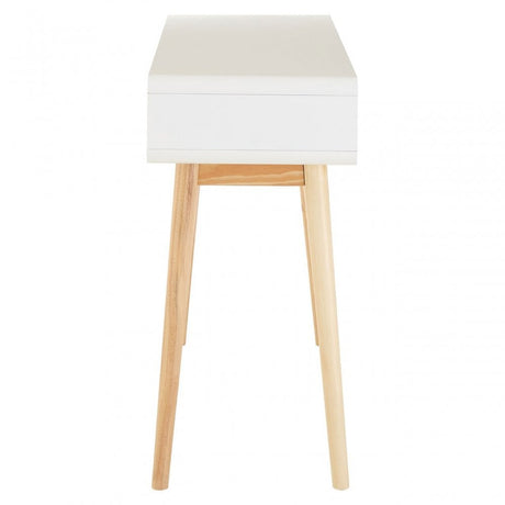 Danny Console Table, Wood, Pine Wood, White