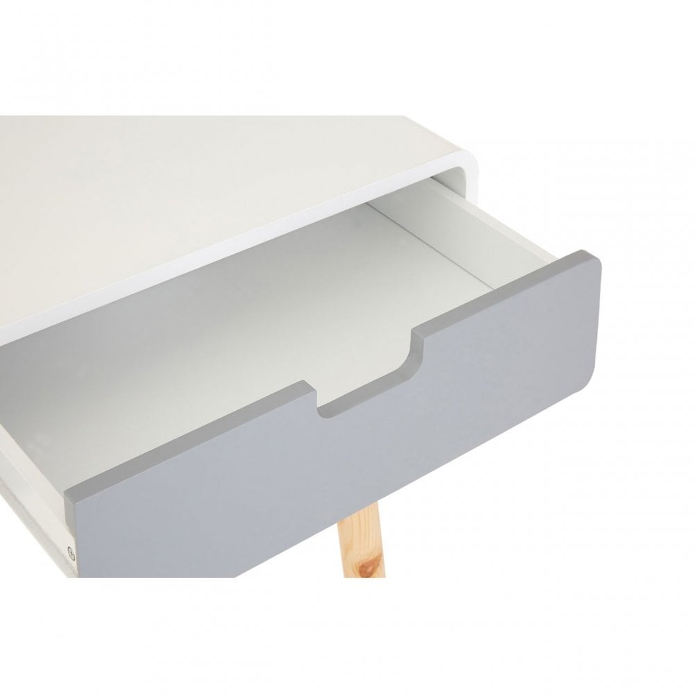 Danny Console Table, Wood, Pine Wood, White