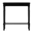 Heritage Black Console Table, Wood, Pine Wood, Black
