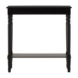 Heritage Black Console Table, Wood, Pine Wood, Black
