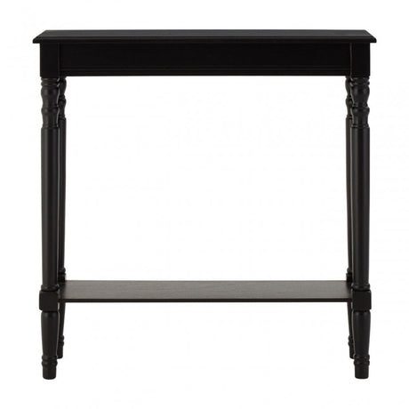 Heritage Black Console Table, Wood, Pine Wood, Black
