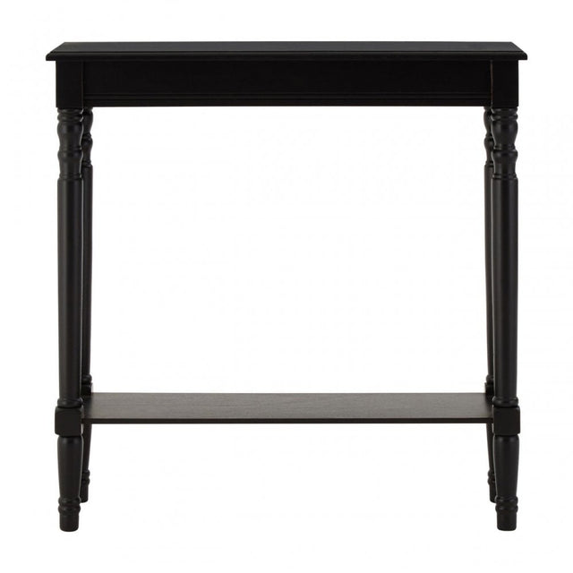 Heritage Black Console Table, Wood, Pine Wood, Black