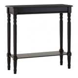 Heritage Black Console Table, Wood, Pine Wood, Black