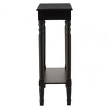 Heritage Black Console Table, Wood, Pine Wood, Black
