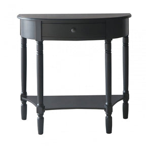 Legacy Black 1 Drawer Console Table, Curved