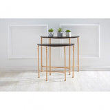 Lexa Half Round Console Tables, Iron, Black