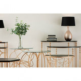 Lexa Half Round Console Tables, Iron, Black