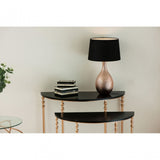 Lexa Half Round Console Tables, Iron, Black