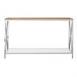 Chiswick Console Table, Oak Wood, Stainless Steel