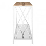 Chiswick Console Table, Oak Wood, Stainless Steel