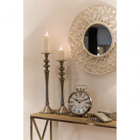 Chiswick Console Table, Oak Wood, Stainless Steel