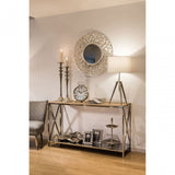 Chiswick Console Table, Oak Wood, Stainless Steel