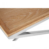 Holland Park Console Table, Oak Veneer, Oak Wood, Stainless Steel