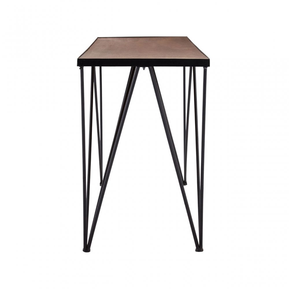 Ranch Foundry Style Console Table, Fir Wood
