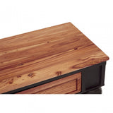 Ranch Foundry Style Console Table, Elm Wood