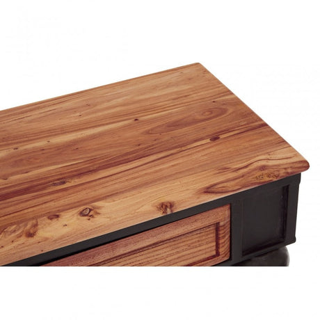 Ranch Foundry Style Console Table, Elm Wood