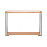 Tuskin Console Table, Beechwood, Mirrored Glass, Natural