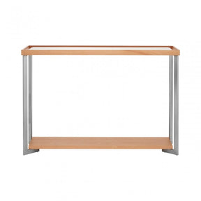 Tuskin Console Table, Beechwood, Mirrored Glass, Natural