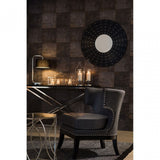 Tribute Console Table, Leather, Stainless Steel, Black
