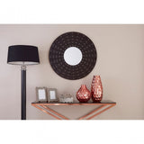 Criss Cross Console Table, Stainless Steel, Glass