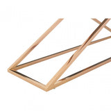 Criss Cross Console Table, Stainless Steel, Glass