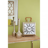 Townhouse Console Table, Oak Wood, Stainless Steel, Natural