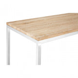 Townhouse Console Table, Oak Wood, Stainless Steel, Natural