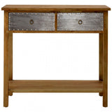 Shoreditch Console Table, Aluminium, Fir Wood, Natural