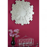 Halo Half Moon Console Table, Chromed Glass, Black