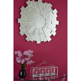 Halo Half Moon Console Table, Chromed Glass, Black