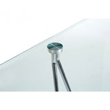 Halo Half Moon Console Table, Chromed Glass, Black