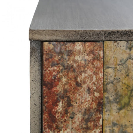 Deco Console Table, Wood, Gold
