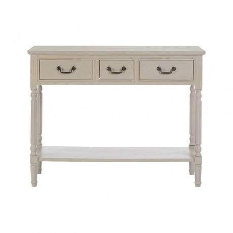 Legacy 3 Drawer Console Table, Wood, Grey